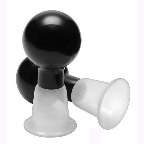 See Thru Breast Nipple Boosters Sucker Suction Pump Enlarger SM Bondage Sex Toy