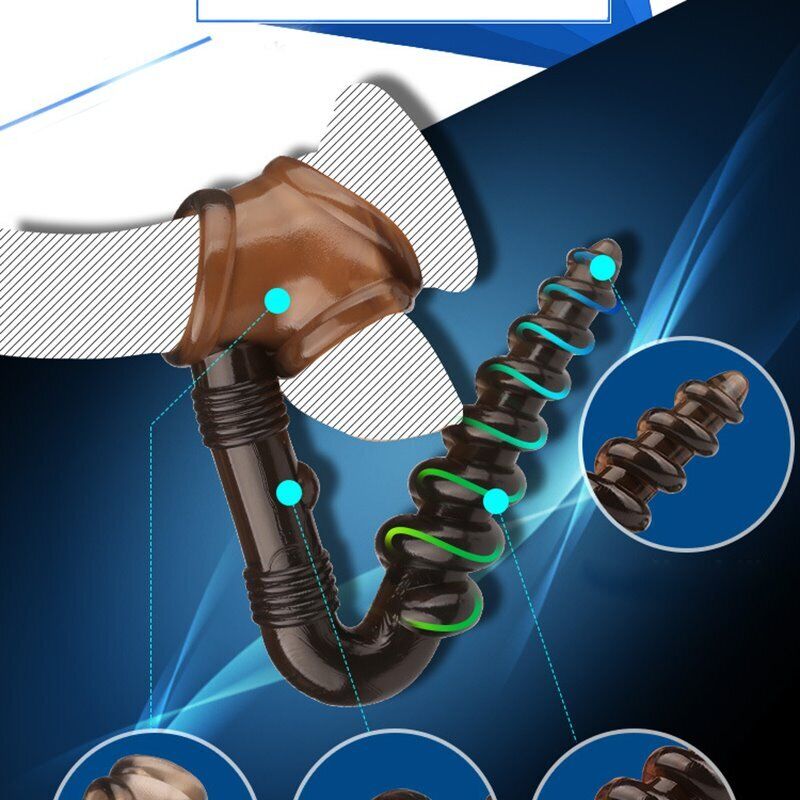 Male Erection Enhancer Penis Cock Balls Ring Cage with Anal Sex Butt Plug Toys