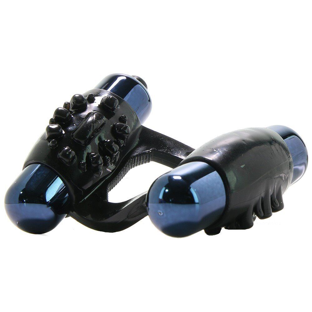 Dual Motor Vibrating Male Penis Erection Enhancer Cock Ring Sex-toys for Couples