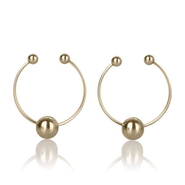 Clip-on Non Piercing Gold Nipple Rings Body Jewelry
