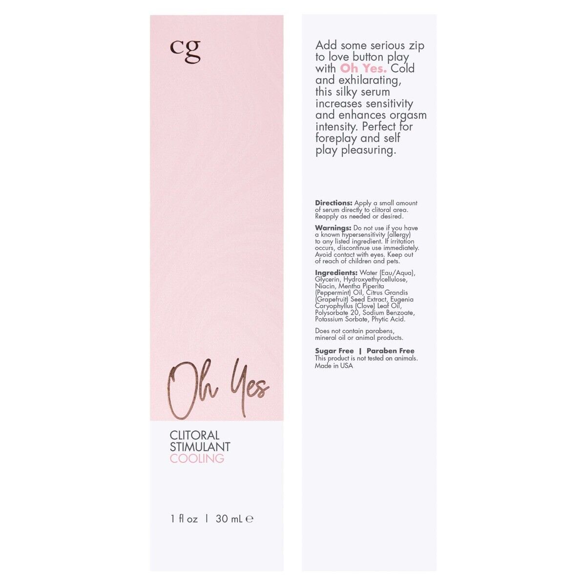 CG Oh My Clitoral Stimulant Cooling 1 oz Libido Enhancer for Women
