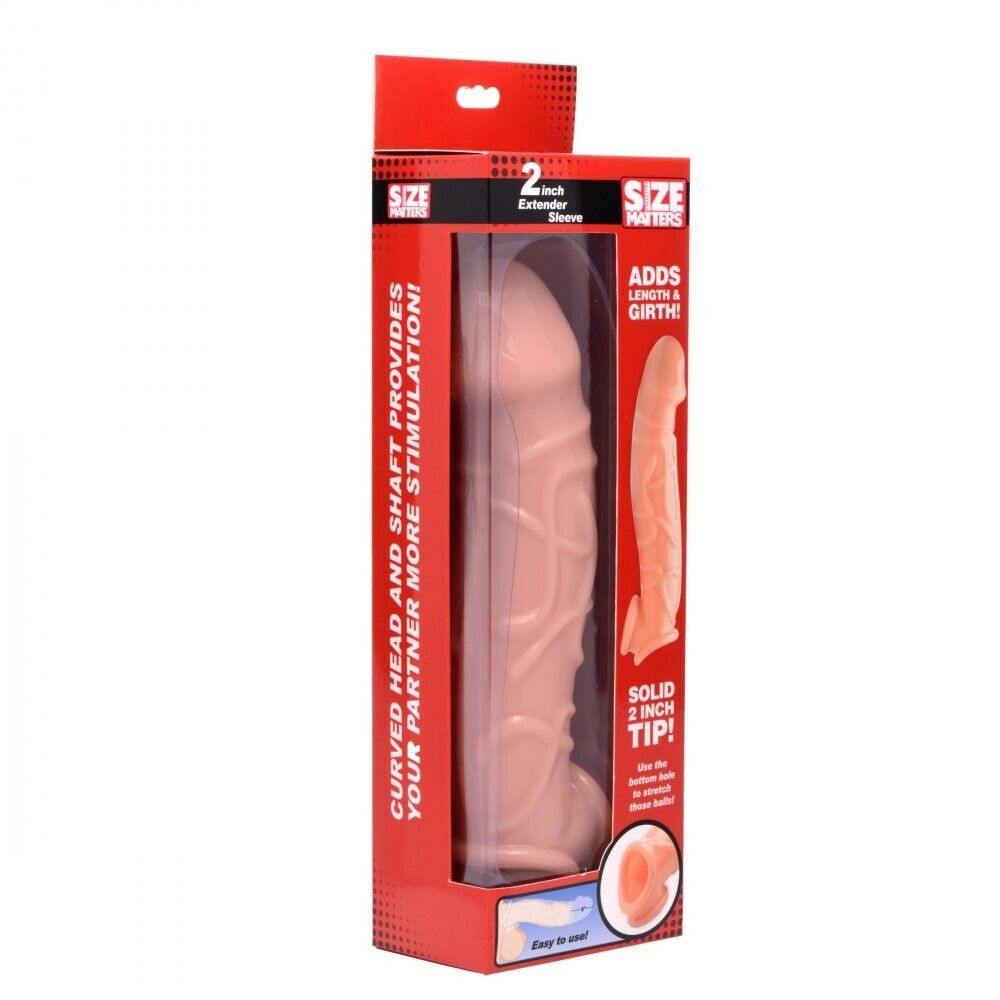 Add 2" Male Penis Extension Sleeve Extender Thick Cock Girth Enhancer Sheath PPA