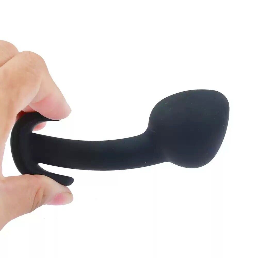 Silicone Curved Wearable Anal Butt Plug Prostate Massager Probe Stimulator