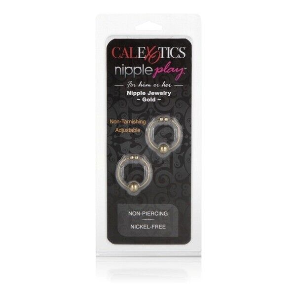 Clip-on Non Piercing Gold Nipple Rings Body Jewelry