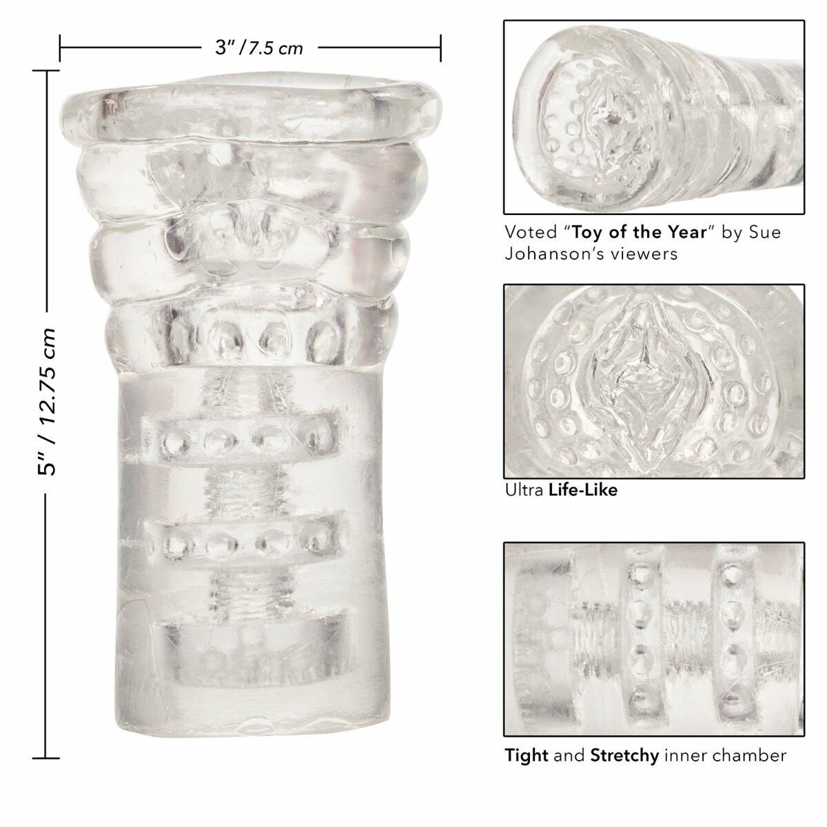 Sue Johanson Head Honcho Male Masturbators Pussy Stroker Sleeve Sex-toys for Men