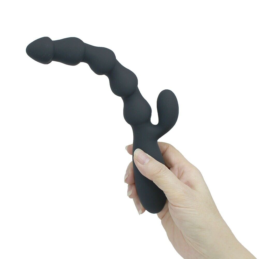 Bendable G-spot Clit Anal Rabbit Vibrator Beads Prostate Massager Sex Toys