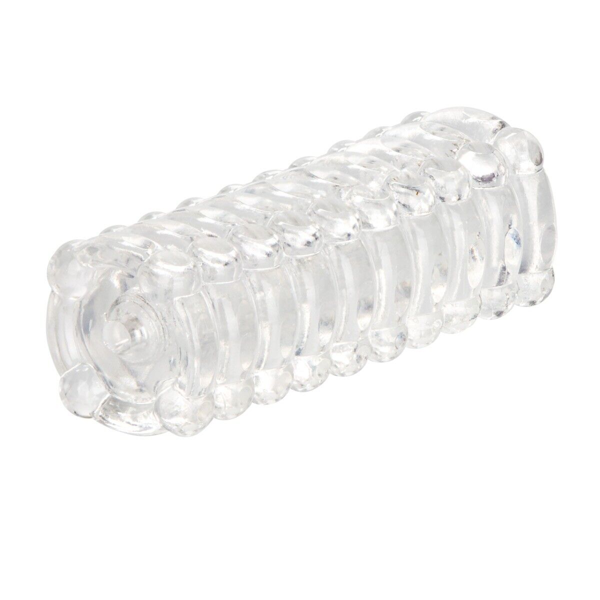 Ribbed Clear Male Masturbator Penis Cock Stroker Masturbation Hand Job Sleeve