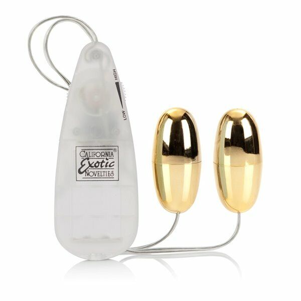Vibrating Double Gold Bullets Vaginal Anal Climax Orgasm Sex Egg Vibe Vibrator