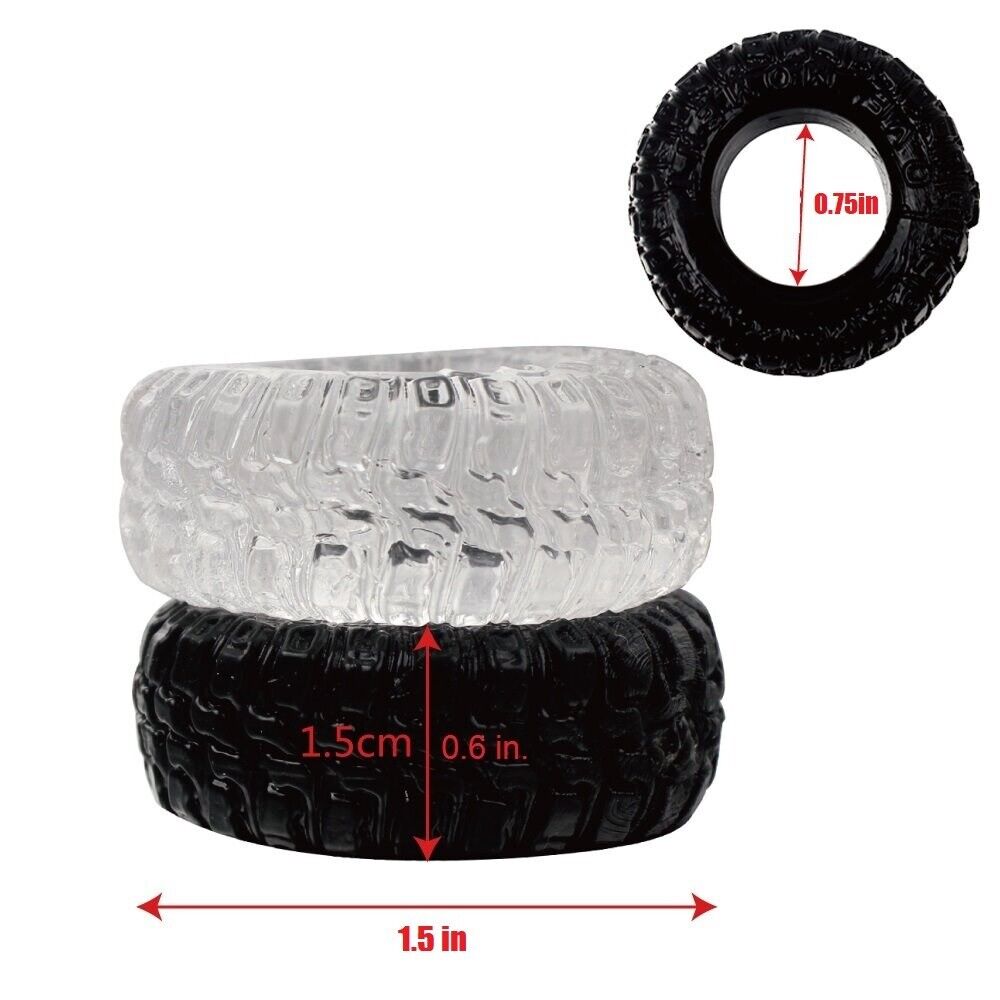 Silicone Truck Tire Penis Cock Rings Ball Stretcher Sex Toys for Men Couples