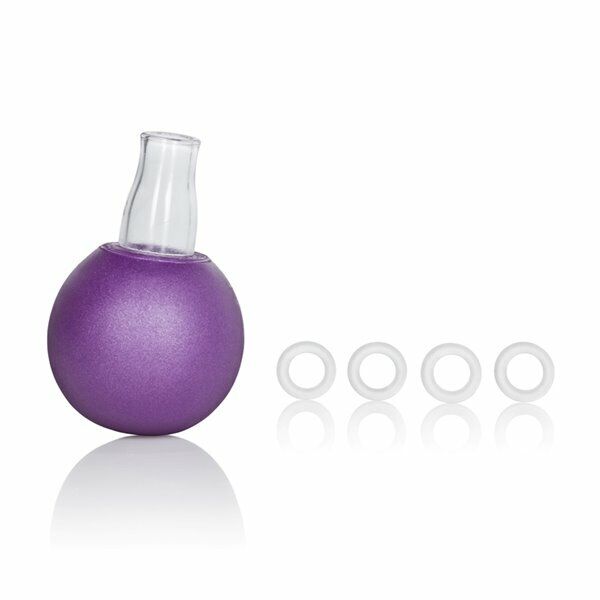 Nipple Bulb Sucker Suction Pump w/ Erection Rings SM Fetish Bondage Sex Toy