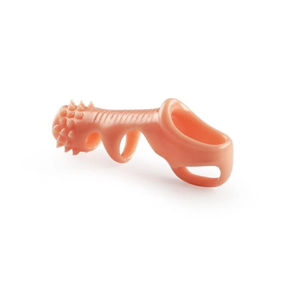 Male Penis Extension Sleeve Sheath Cock Ball Ring Girth Enhancer Enlarger
